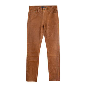 Polo Ralph Lauren Lamb Leather 5-Pocket Slim Pants Camel Tan - Size 4